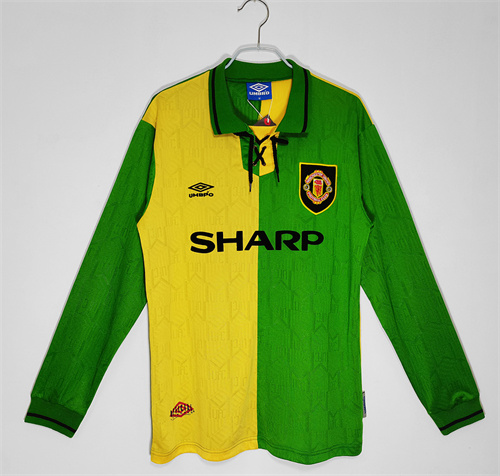 AAA Quality Manchester Utd 92/94 Away Green Long Jersey